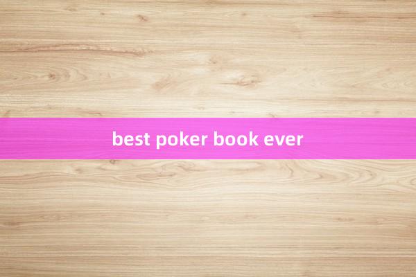 best poker book ever